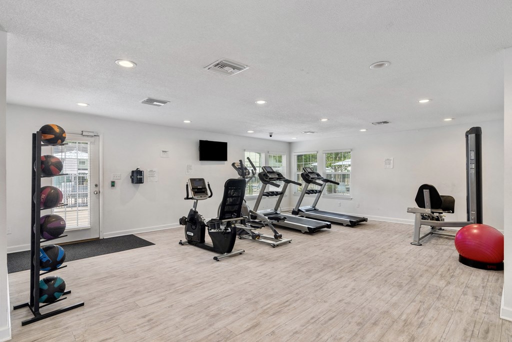 Gym at Mirabelle Apartments in Mobile, Alabama