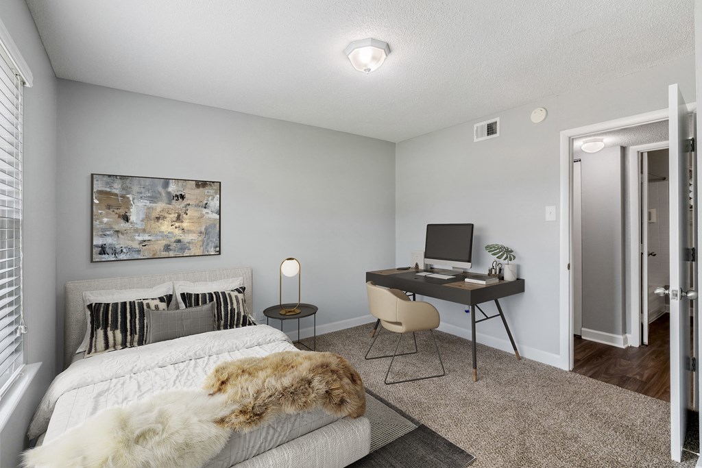 Small bedroom  at Mirabelle Apartments in Mobile, Alabama