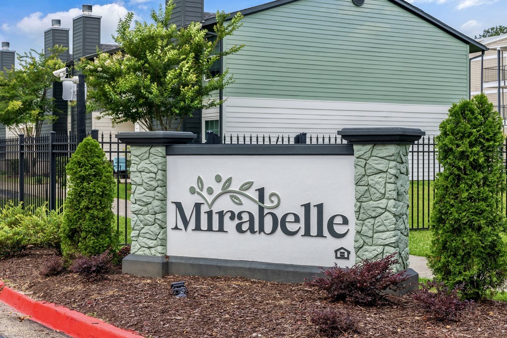 Entrance Sign at Mirabelle Apartments in Mobile, Alabama