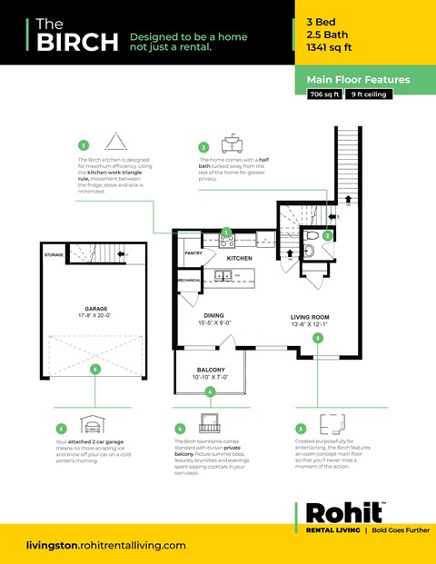A living space layout for a rental property by Rohit.