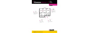 A poster advertising a 3 Bedroom, 2.5 Bathroom apartment sized at 1475 sq ft.