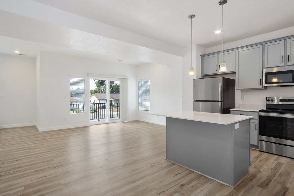Kitchen with View to Balcony