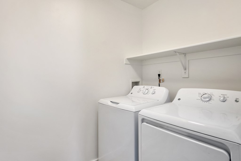 Laundry Room with Full Size Washer and Dryer