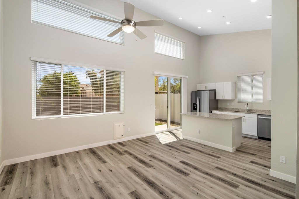 Open concept living and kitchen