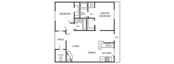 2 Bed 2 Bath Floor Plan at Stonebridge, Arizona