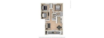 3 bed x 2 bath floor plan