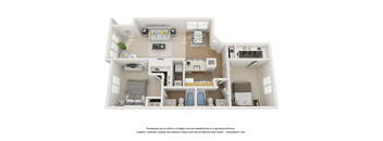 2 bed 2 bath Preserve Floor Plan at Enclave at Paradise Valley, Arizona, 85032