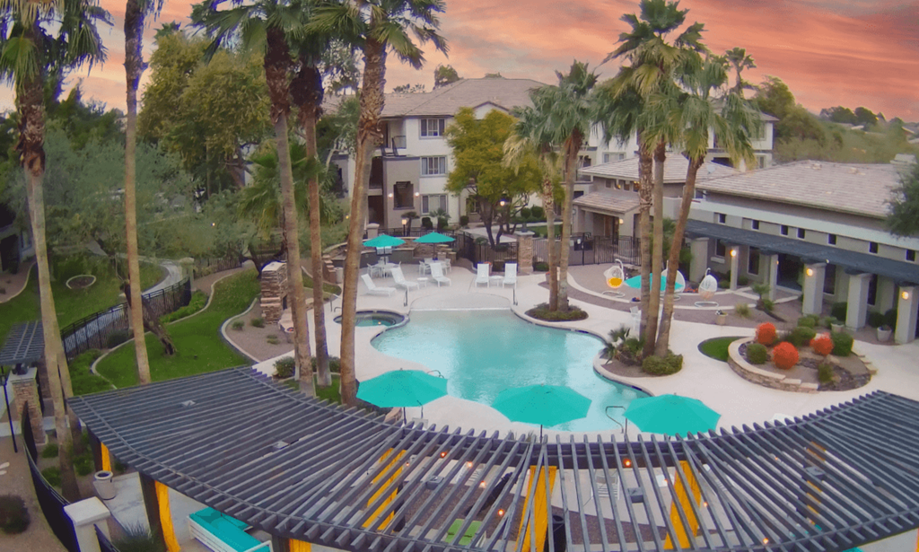 Aerial Pool View at Sky at P83, Arizona, 85381
