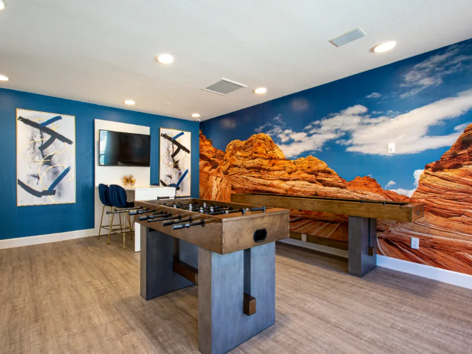 Clubhouse Game Room with Foosball Table at Enclave at Paradise Valley, Phoenix