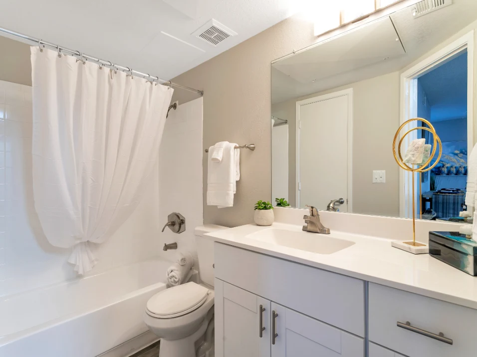 Bathroom View with Large Oversink Mirror at Enclave at Paradise Valley, Phoenix, 85032