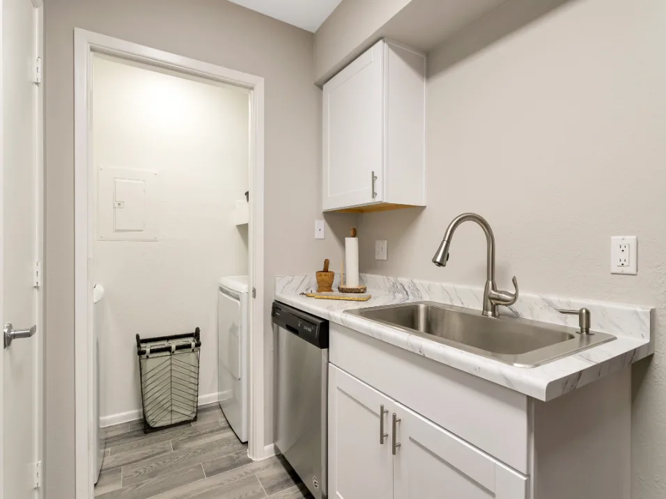 Efficient Appliances like a Dishwasher and Sink with a Goose Neck Faucet at Enclave at Paradise Valley, AZ 85032