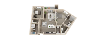 B4 Floor Plan at V on Broadway Apartments, Arizona