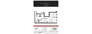 Apartment floor plan for Le Samuel apartments by Armand.