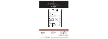 Apartment floor plan for le Samuel apartments.