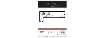 Apartment floor plan for Le Samuel apartments.