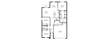 a floor plan of a home with two bedrooms and two bathrooms