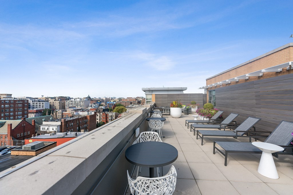 Newly renovated rooftop at The DeSoto Apartments in Washington, DC 20005