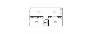 2 Bedroom/1 Bathroom