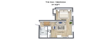 One Bedroom layout