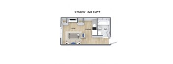 Studio - 1st floor unit