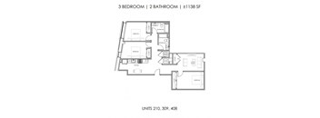 Three Bedroom Two Bath Large