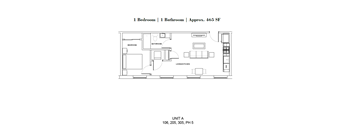 1 Bedroom 1 Bathroom-465 SF