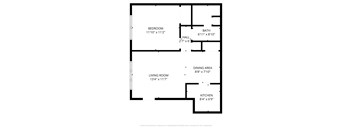 A black and white image of a floor plan for a house.