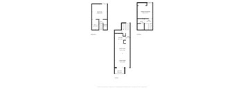 A floor plan for a home with three bedrooms and a den.