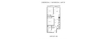 Two Bedroom One Bath Medium