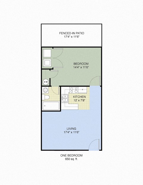 Brookfield floor plan 1BR