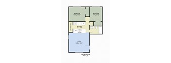 Campus Walk floor plan 2BR