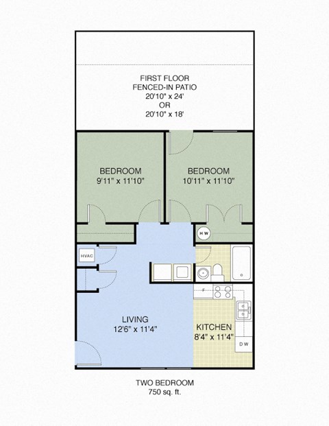 Wesley South 2 bedroom downstairs