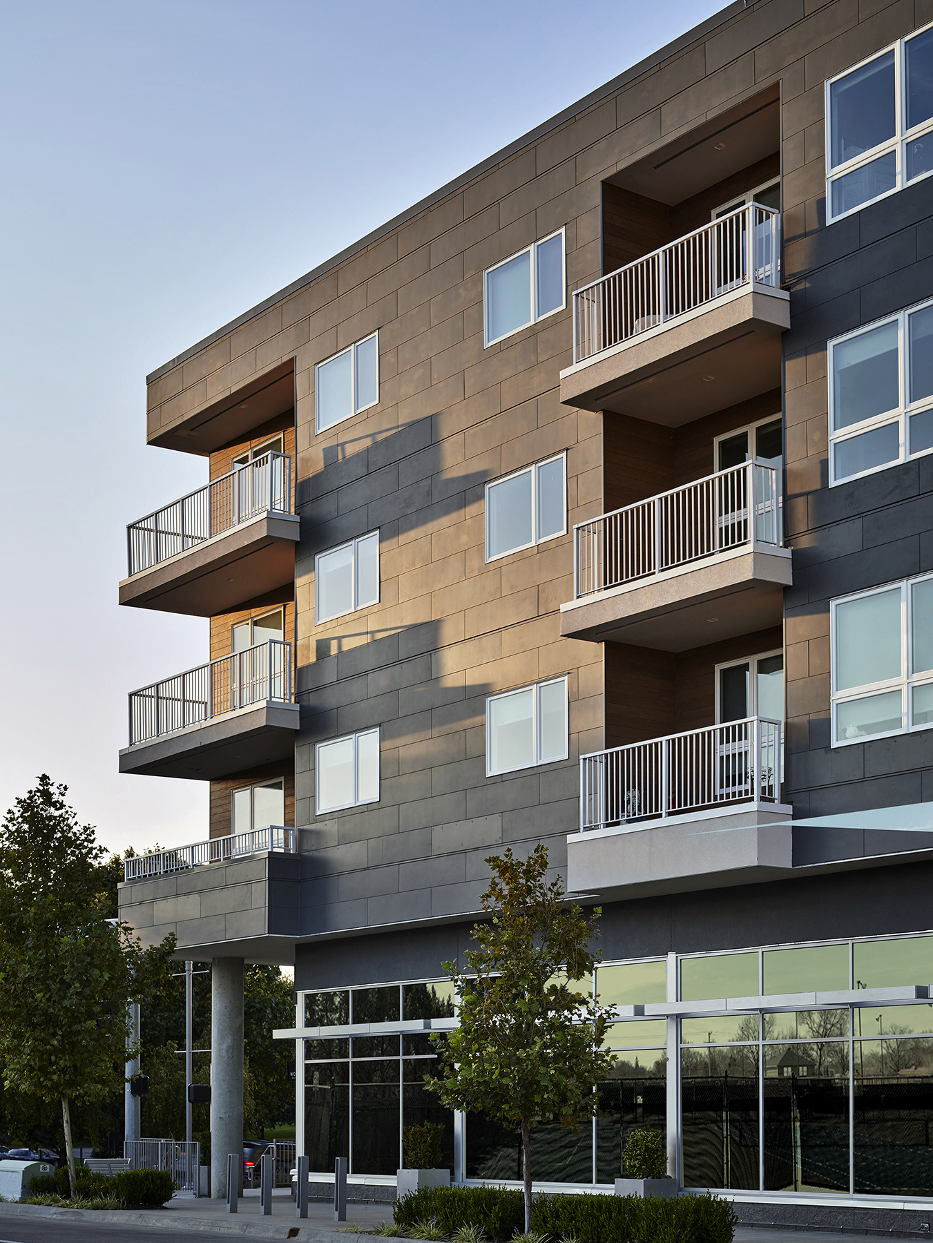 Modern Living Luxury Building Exterior Skyline View