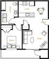 1 Bedroom 1 Bathroom