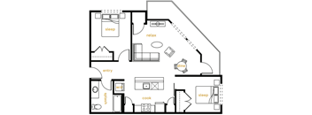 2 Bedroom 1 Bathroom