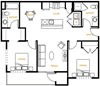2 Bedroom 2 Bathroom