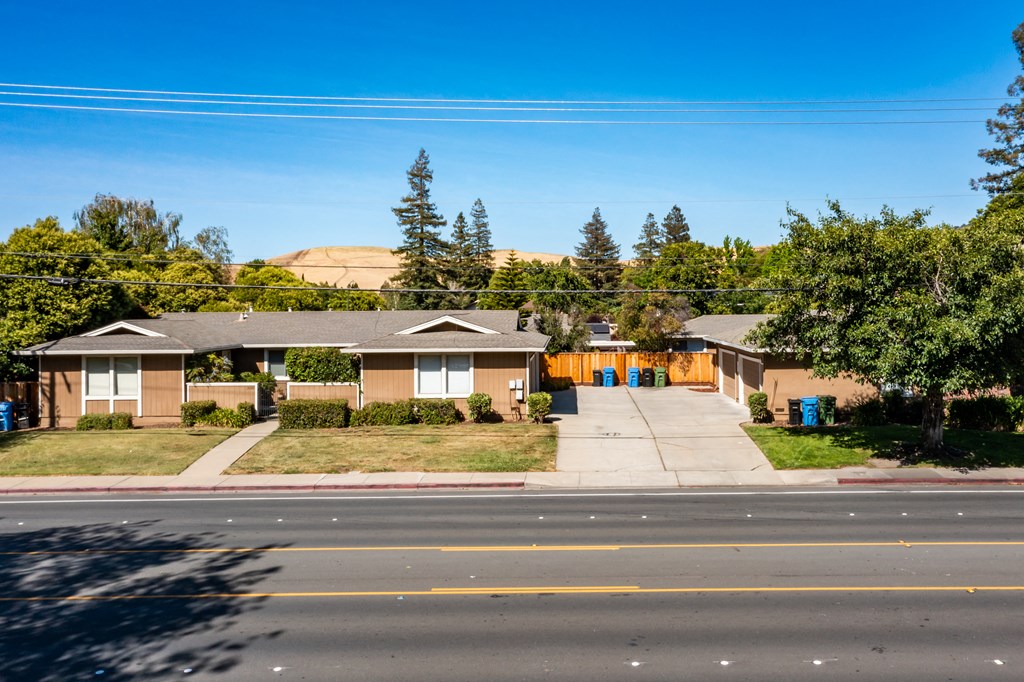 a row of houses on Oak Grove Road at Oak Grove Terrace, Concord, California, 94518