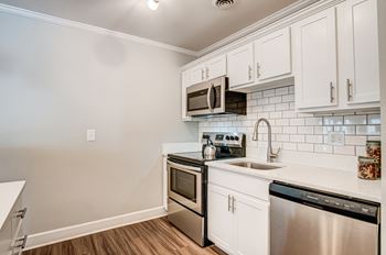 Updated kitchen aesthetics at Triangle Park Apartments, Durham, North Carolina