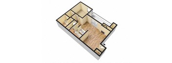 1-bedroom floorplan
