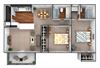 Two bed, two bath A Two bedroom two bathroom 813 sq ft