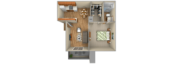 a floor plan of a two bedroom apartment at Sugar Tree Apartment Homes, Texas, 78412