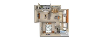 1-BEDROOM FLOOR PLAN