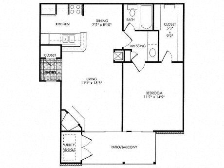 the floor plan of a small house with a garage