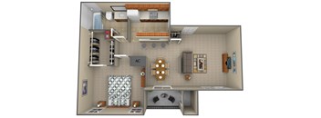 a floor plan of a one bedroom apartment at the ace apartments in los angeles, ca