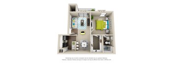 3D floorplan of The Crenshaw