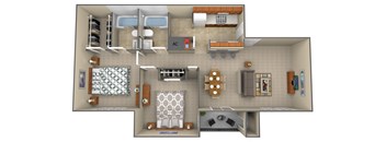 a floor plan of a two bedroom apartment at the crossings at white marsh apartments in white marsh