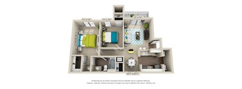 3D floorplan of The Continental