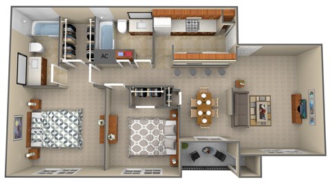 a floor plan of a two bedroom apartment at the crossings at white marsh apartments in white marsh
