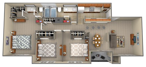 a floor plan of a 1 bedroom apartment at the crossings at white marsh apartments in white marsh