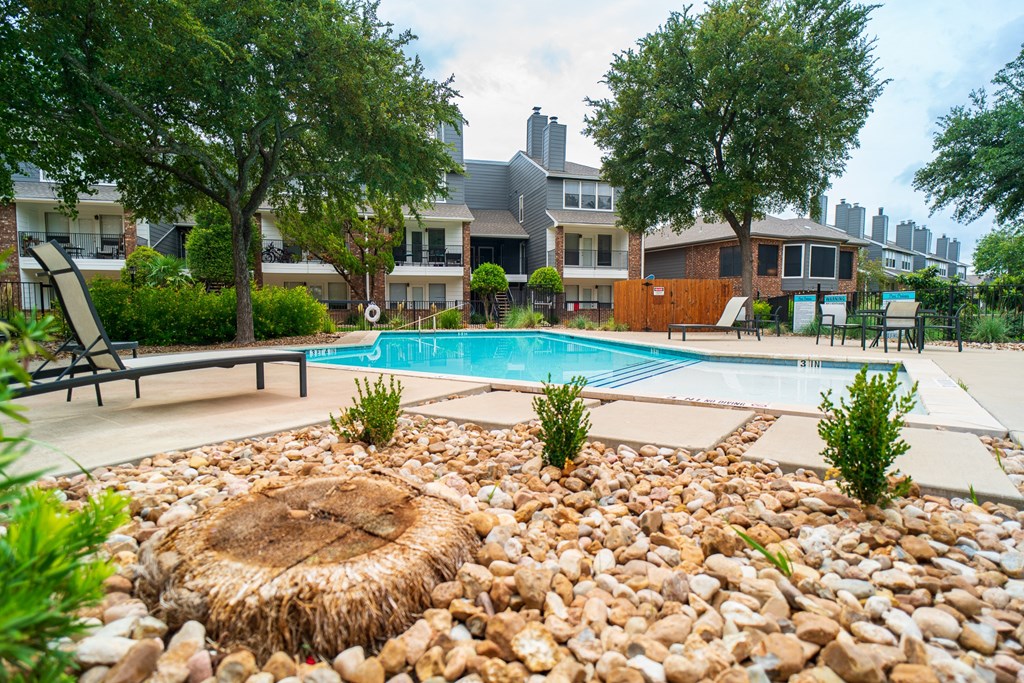 our apartments have a large pool and amenities for residents to enjoy